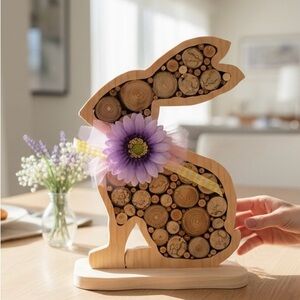 Handmade wooden Bunny